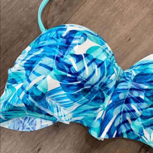 5 for $25 Authentic American Heritage swim top aqua palm - Picture 2 of 5